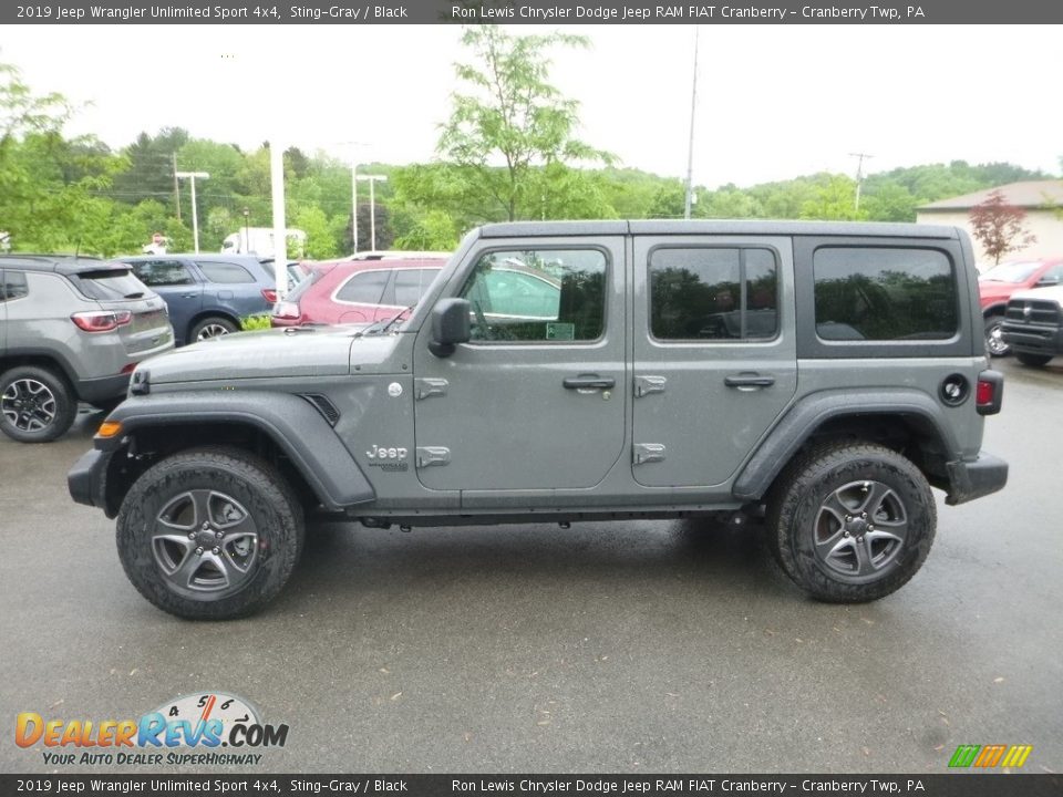 2019 Jeep Wrangler Unlimited Sport 4x4 Sting-Gray / Black Photo #2