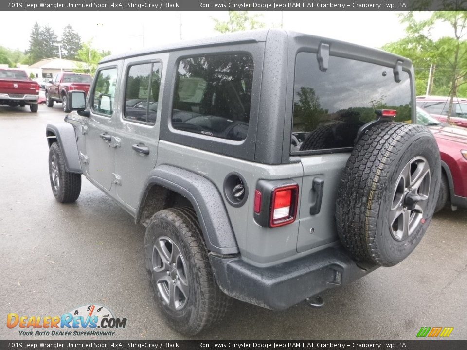 2019 Jeep Wrangler Unlimited Sport 4x4 Sting-Gray / Black Photo #3
