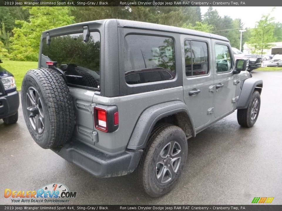2019 Jeep Wrangler Unlimited Sport 4x4 Sting-Gray / Black Photo #5