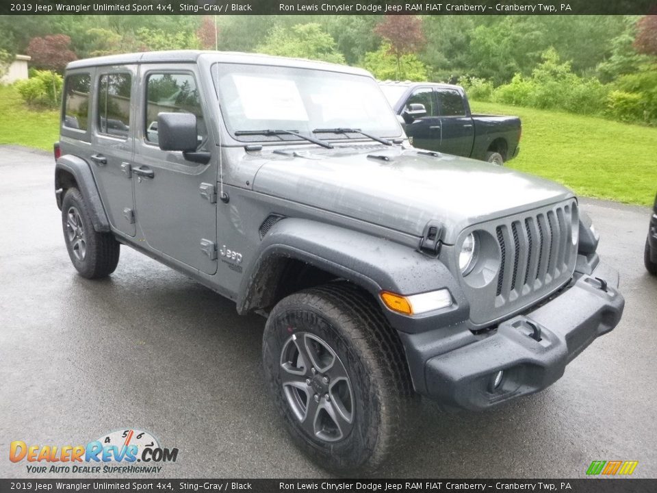2019 Jeep Wrangler Unlimited Sport 4x4 Sting-Gray / Black Photo #6
