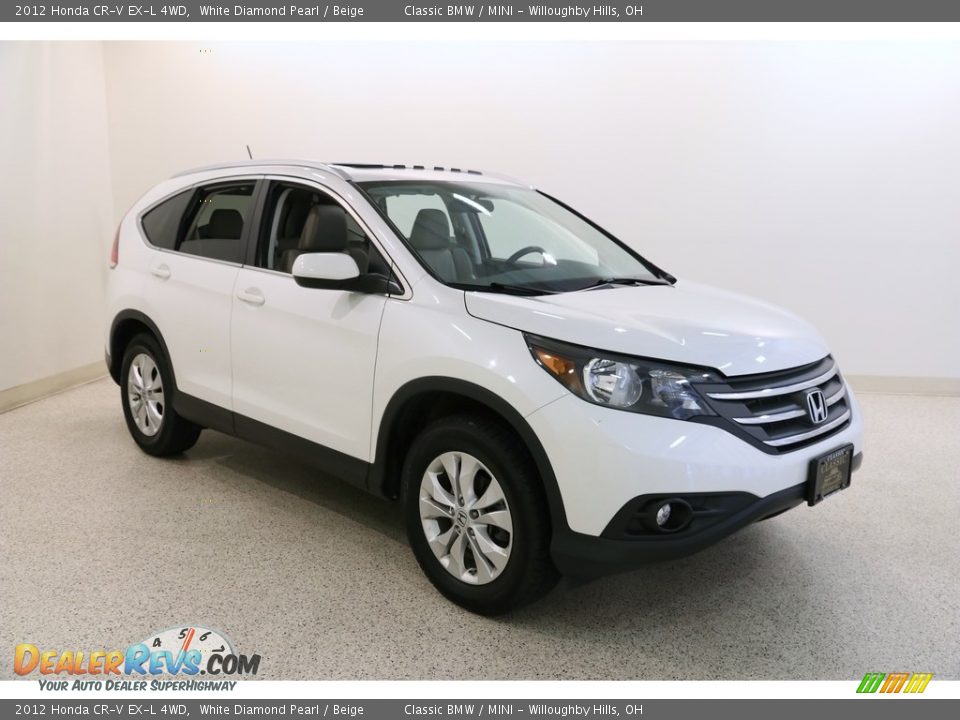 2012 Honda CR-V EX-L 4WD White Diamond Pearl / Beige Photo #1