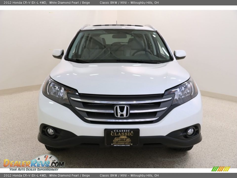 2012 Honda CR-V EX-L 4WD White Diamond Pearl / Beige Photo #2