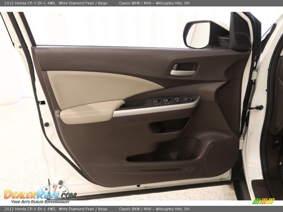 2012 Honda CR-V EX-L 4WD White Diamond Pearl / Beige Photo #4