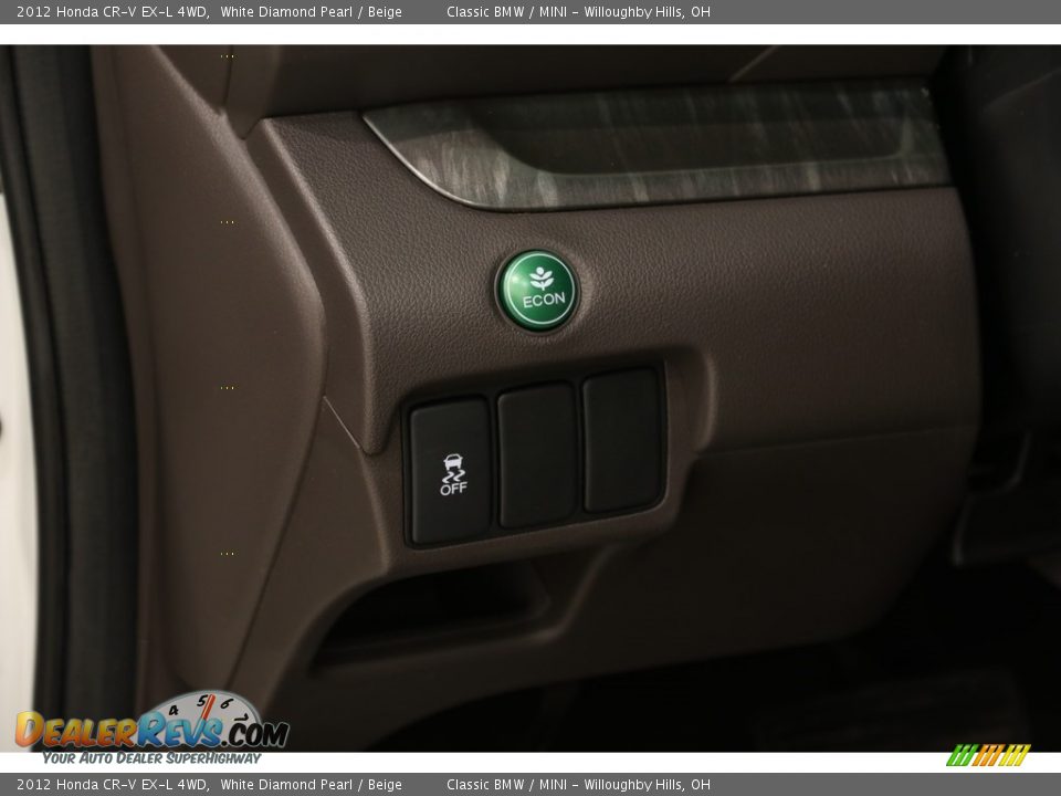 2012 Honda CR-V EX-L 4WD White Diamond Pearl / Beige Photo #5