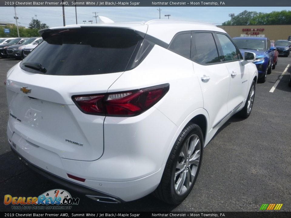 2019 Chevrolet Blazer Premier AWD Summit White / Jet Black/­Maple Sugar Photo #5