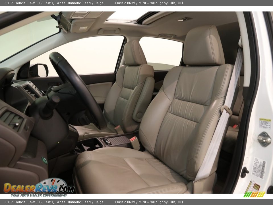 2012 Honda CR-V EX-L 4WD White Diamond Pearl / Beige Photo #6