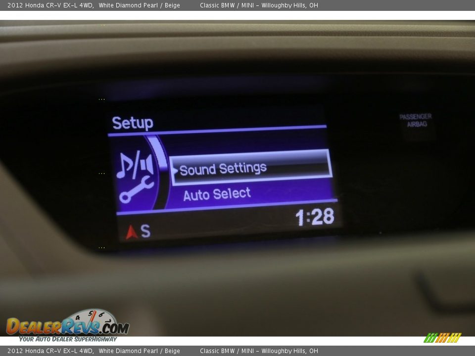 2012 Honda CR-V EX-L 4WD White Diamond Pearl / Beige Photo #13