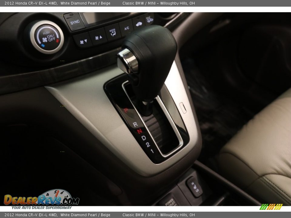 2012 Honda CR-V EX-L 4WD White Diamond Pearl / Beige Photo #14
