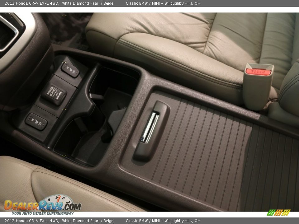2012 Honda CR-V EX-L 4WD White Diamond Pearl / Beige Photo #15