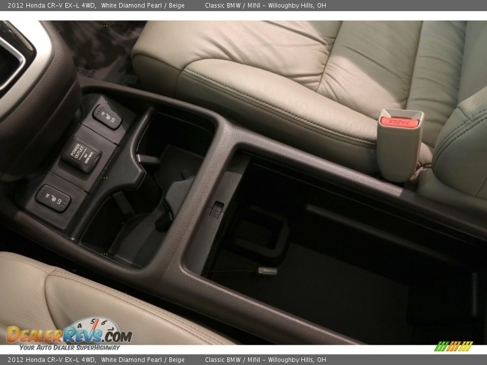 2012 Honda CR-V EX-L 4WD White Diamond Pearl / Beige Photo #16