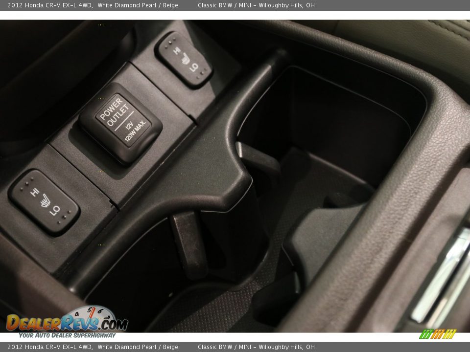 2012 Honda CR-V EX-L 4WD White Diamond Pearl / Beige Photo #17