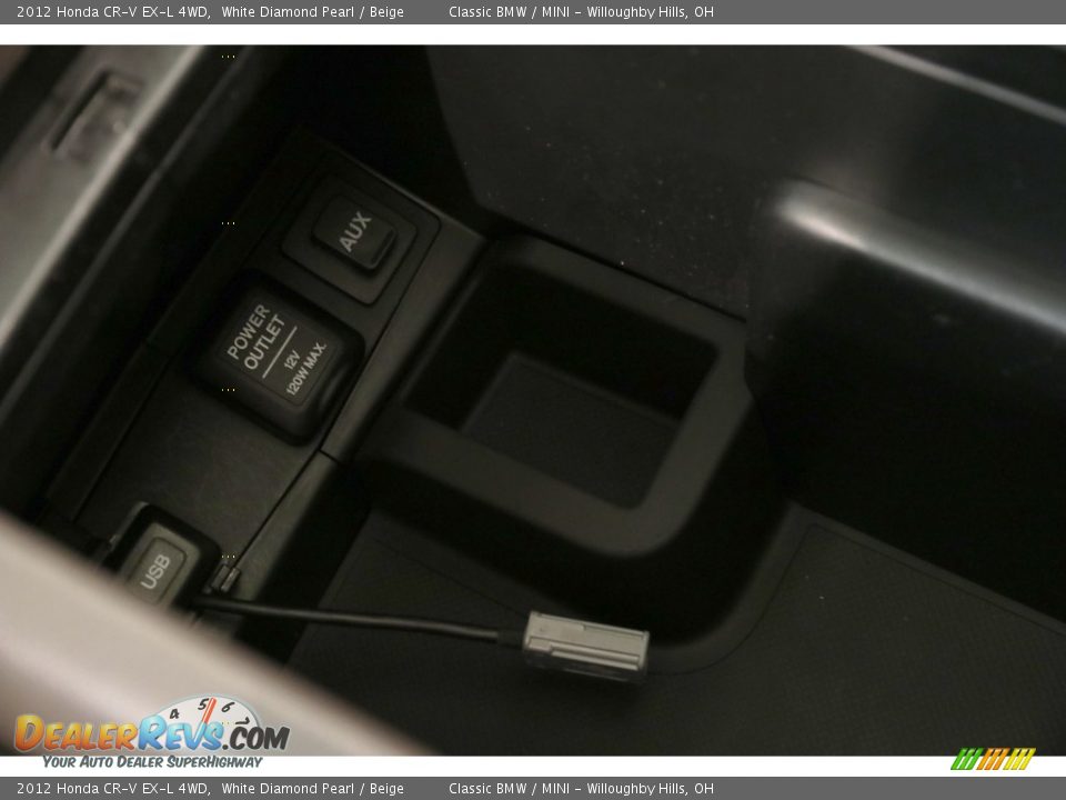 2012 Honda CR-V EX-L 4WD White Diamond Pearl / Beige Photo #18