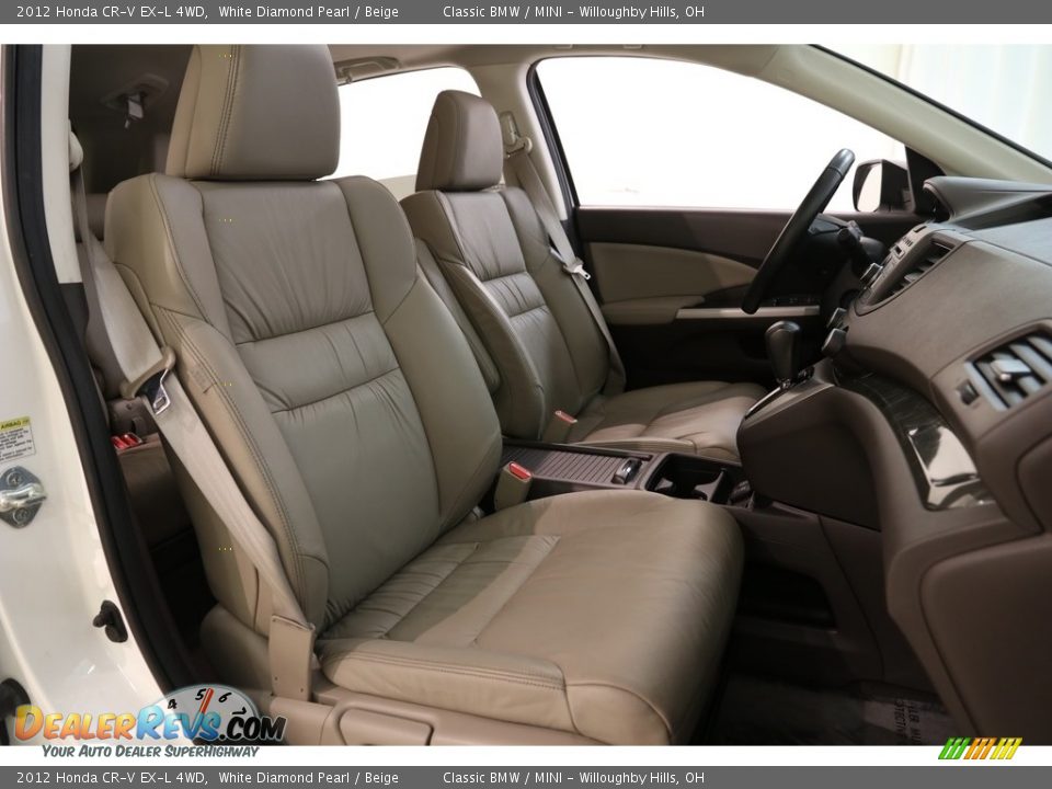 2012 Honda CR-V EX-L 4WD White Diamond Pearl / Beige Photo #19