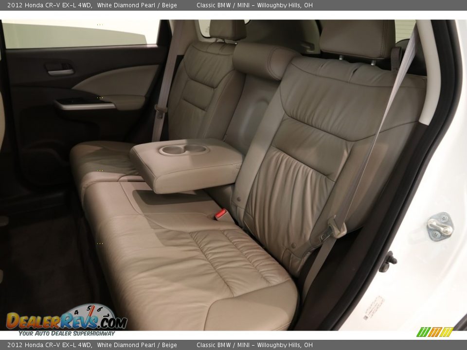 2012 Honda CR-V EX-L 4WD White Diamond Pearl / Beige Photo #22