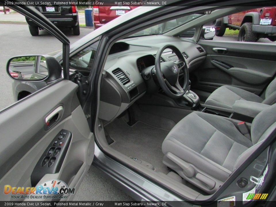 2009 Honda Civic LX Sedan Polished Metal Metallic / Gray Photo #11