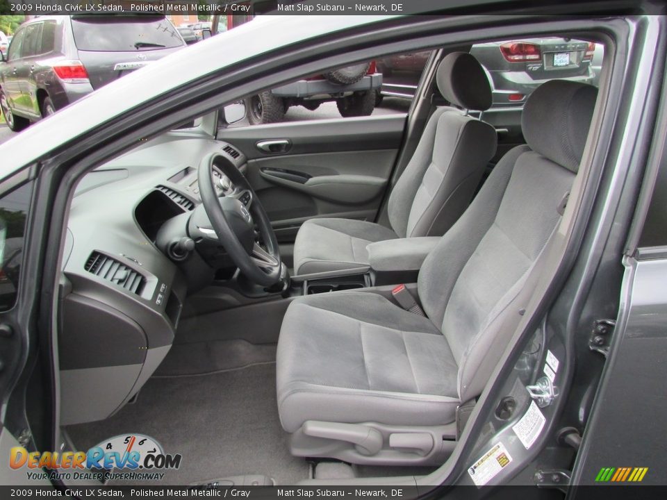 2009 Honda Civic LX Sedan Polished Metal Metallic / Gray Photo #12
