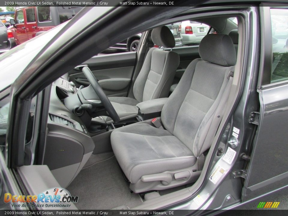 2009 Honda Civic LX Sedan Polished Metal Metallic / Gray Photo #15