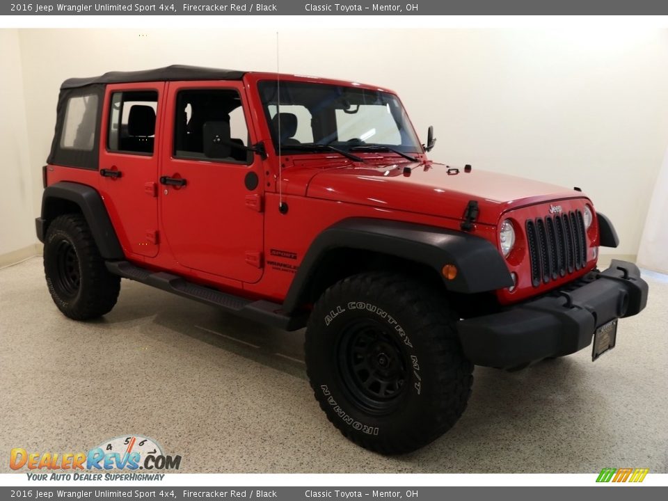 2016 Jeep Wrangler Unlimited Sport 4x4 Firecracker Red / Black Photo #1