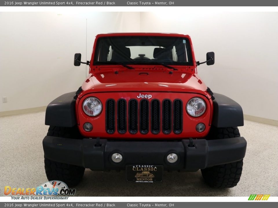 2016 Jeep Wrangler Unlimited Sport 4x4 Firecracker Red / Black Photo #2
