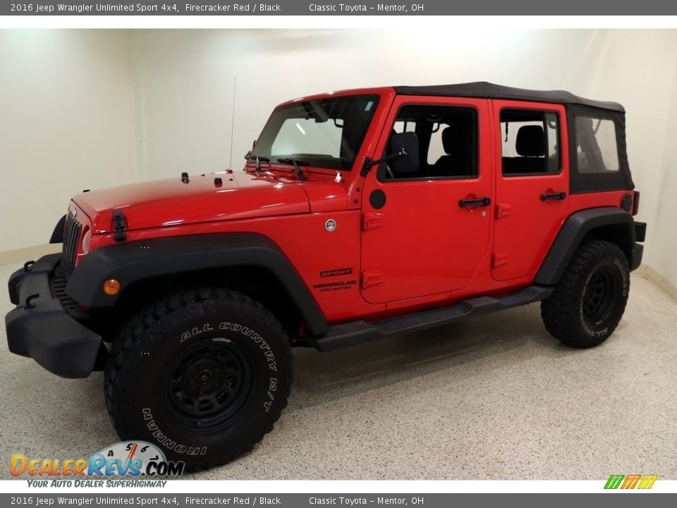 2016 Jeep Wrangler Unlimited Sport 4x4 Firecracker Red / Black Photo #3