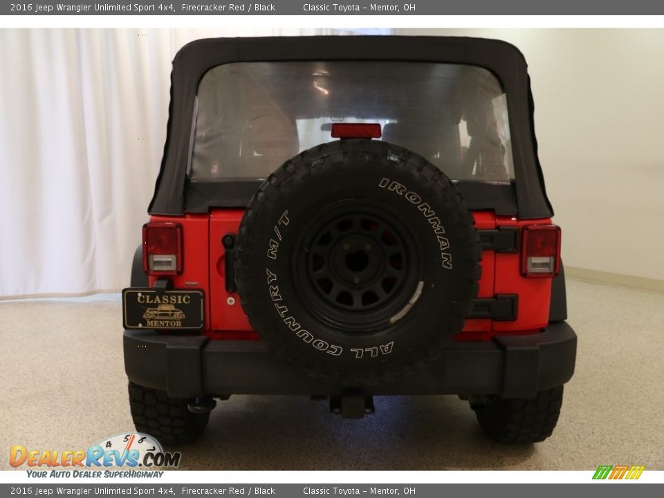 2016 Jeep Wrangler Unlimited Sport 4x4 Firecracker Red / Black Photo #14