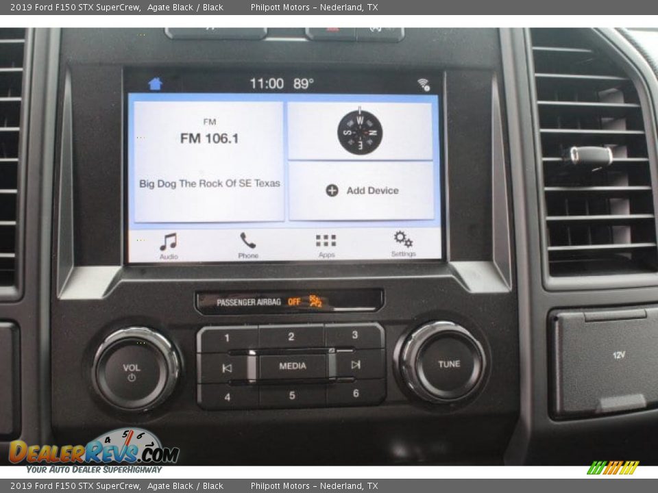 2019 Ford F150 STX SuperCrew Agate Black / Black Photo #11