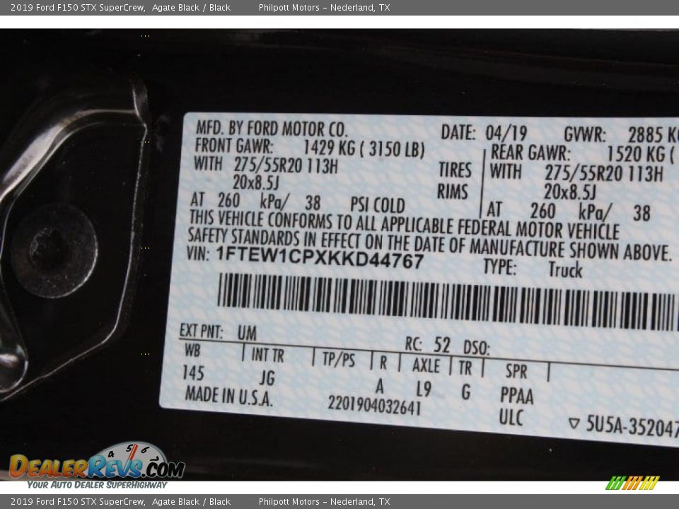 2019 Ford F150 STX SuperCrew Agate Black / Black Photo #22