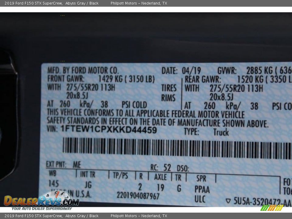 2019 Ford F150 STX SuperCrew Abyss Gray / Black Photo #22
