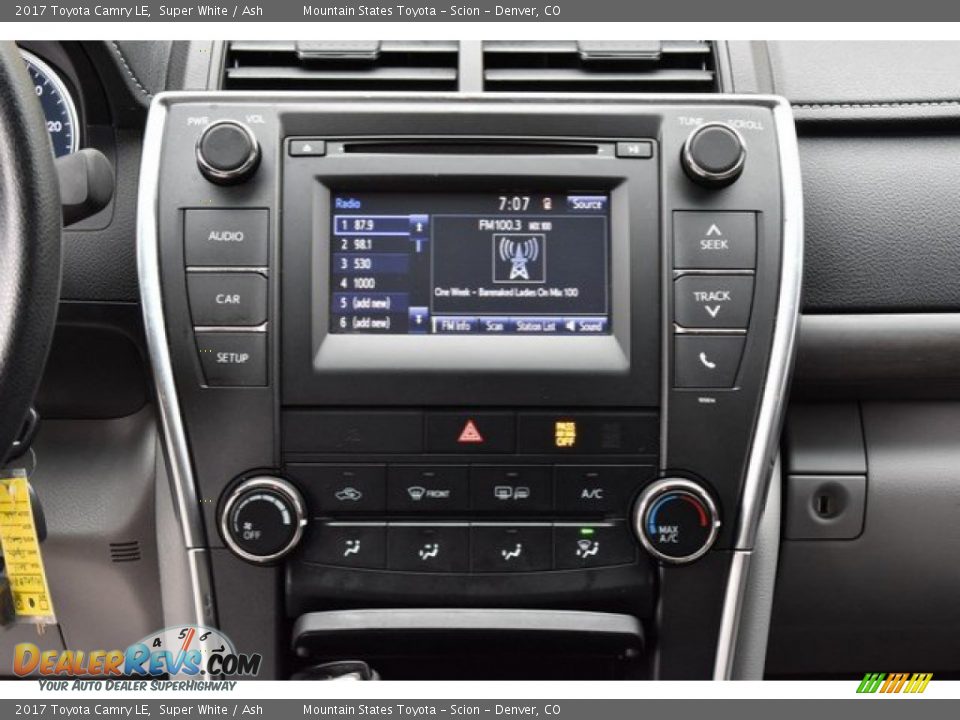 2017 Toyota Camry LE Super White / Ash Photo #14