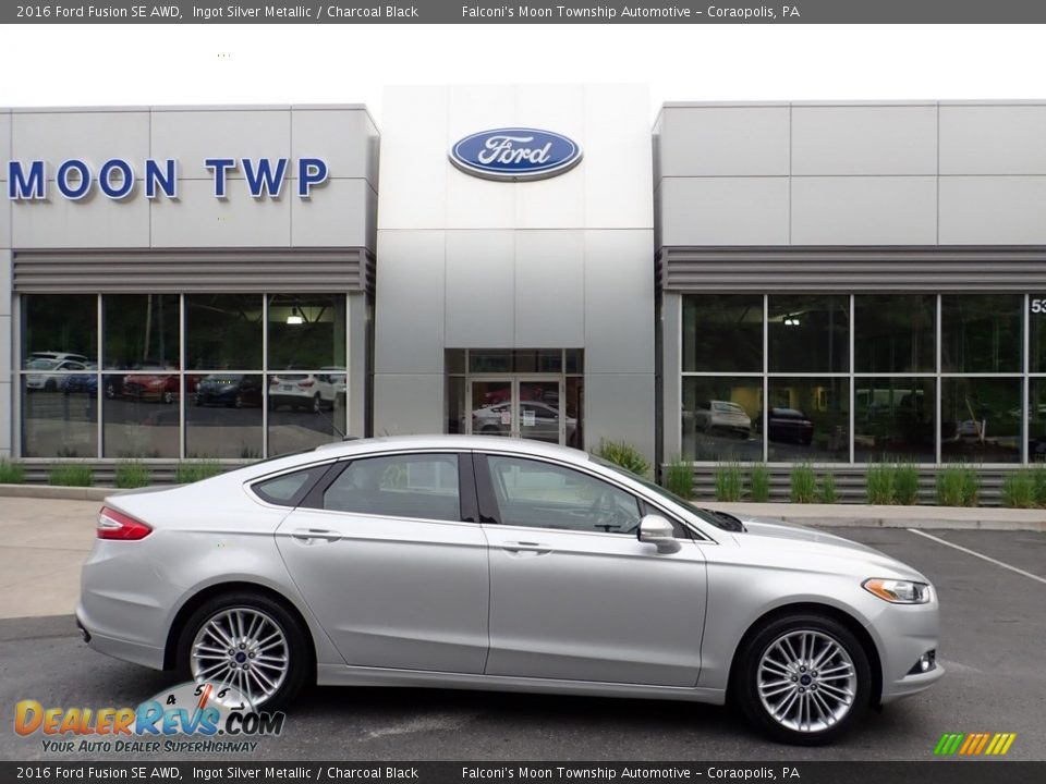 2016 Ford Fusion SE AWD Ingot Silver Metallic / Charcoal Black Photo #1