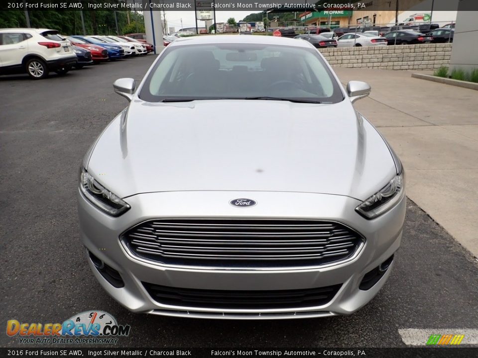 2016 Ford Fusion SE AWD Ingot Silver Metallic / Charcoal Black Photo #8