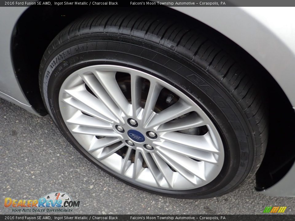 2016 Ford Fusion SE AWD Ingot Silver Metallic / Charcoal Black Photo #10