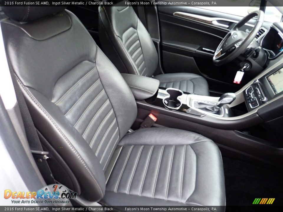 2016 Ford Fusion SE AWD Ingot Silver Metallic / Charcoal Black Photo #11