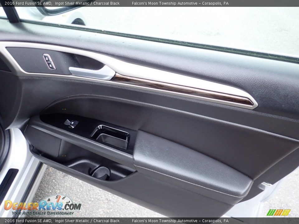 2016 Ford Fusion SE AWD Ingot Silver Metallic / Charcoal Black Photo #14