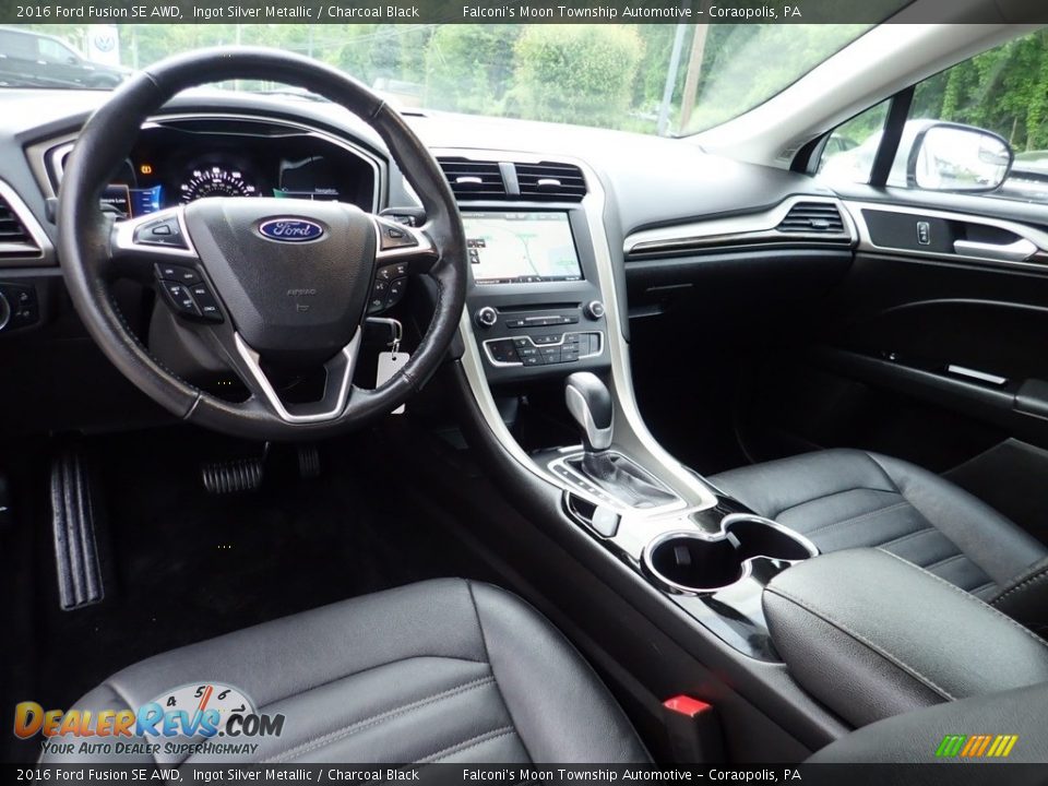 2016 Ford Fusion SE AWD Ingot Silver Metallic / Charcoal Black Photo #18