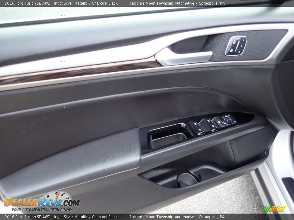 2016 Ford Fusion SE AWD Ingot Silver Metallic / Charcoal Black Photo #19