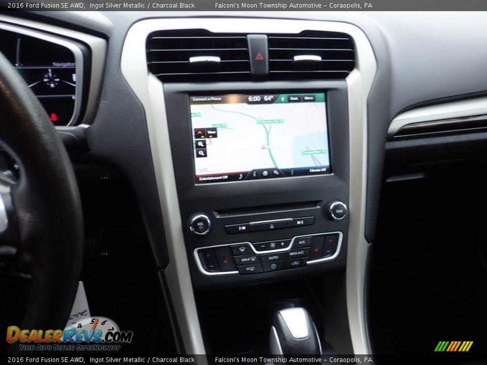 2016 Ford Fusion SE AWD Ingot Silver Metallic / Charcoal Black Photo #22
