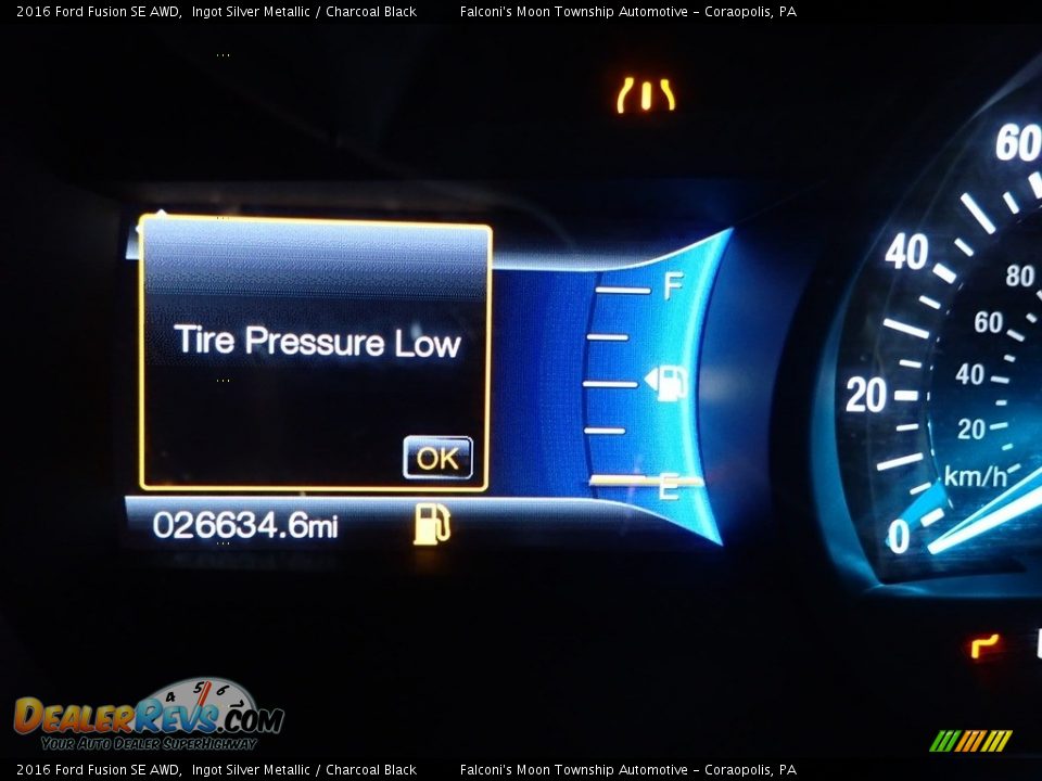 2016 Ford Fusion SE AWD Ingot Silver Metallic / Charcoal Black Photo #24