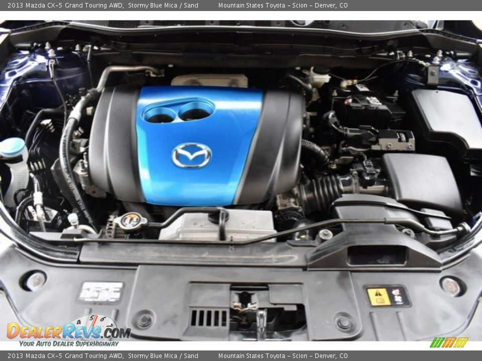 2013 Mazda CX-5 Grand Touring AWD Stormy Blue Mica / Sand Photo #28