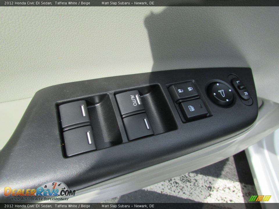 2012 Honda Civic EX Sedan Taffeta White / Beige Photo #15