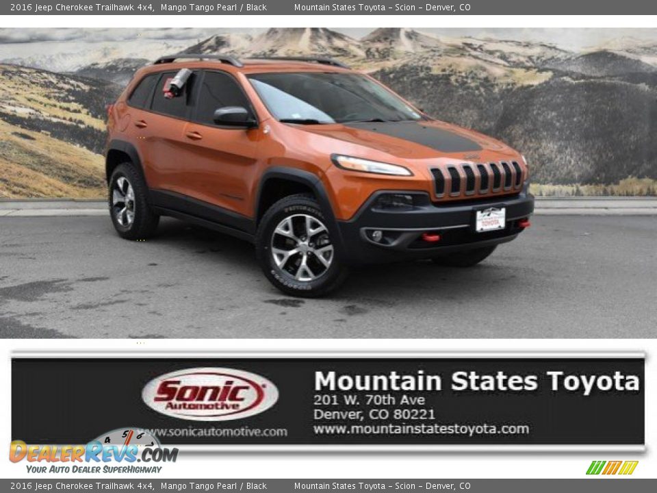 2016 Jeep Cherokee Trailhawk 4x4 Mango Tango Pearl / Black Photo #1
