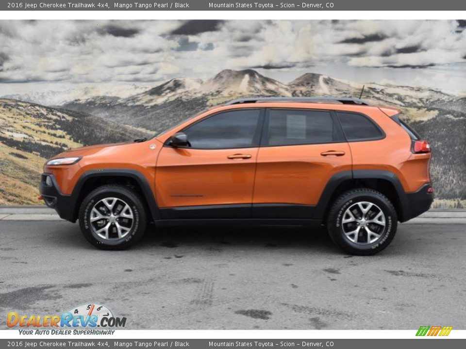 2016 Jeep Cherokee Trailhawk 4x4 Mango Tango Pearl / Black Photo #6
