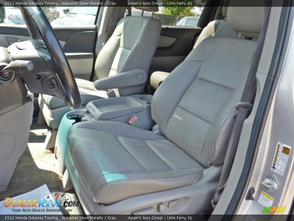 2012 Honda Odyssey Touring Alabaster Silver Metallic / Gray Photo #10