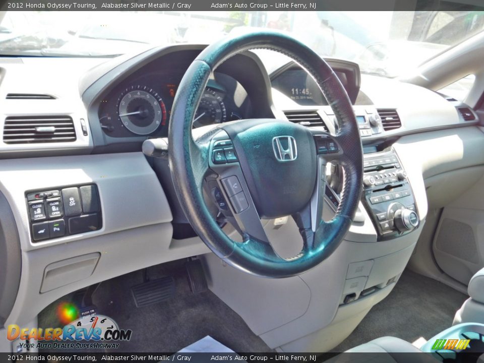 2012 Honda Odyssey Touring Alabaster Silver Metallic / Gray Photo #11