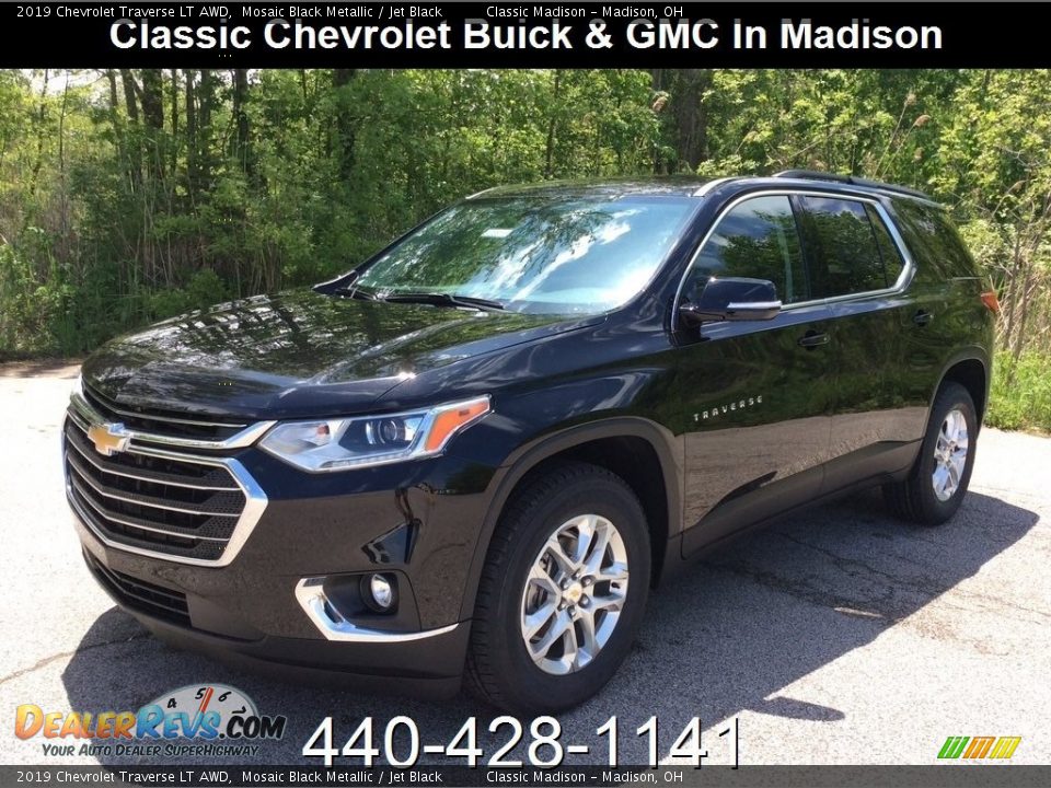 2019 Chevrolet Traverse LT AWD Mosaic Black Metallic / Jet Black Photo #1