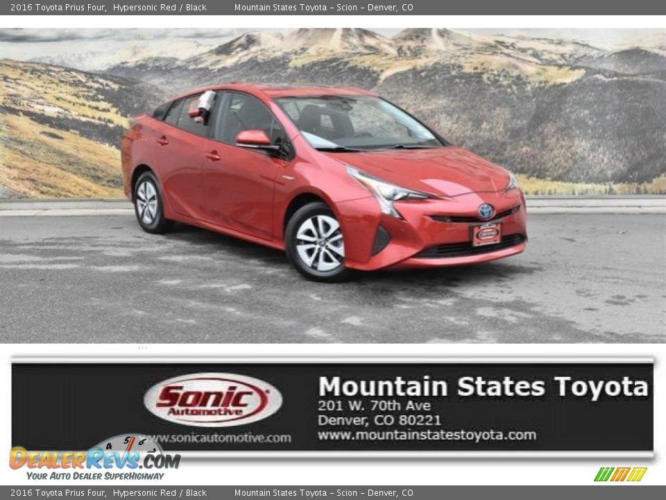 2016 Toyota Prius Four Hypersonic Red / Black Photo #1