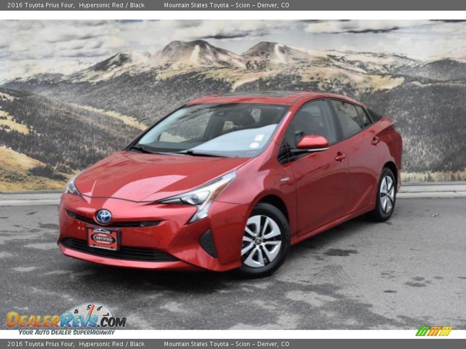 2016 Toyota Prius Four Hypersonic Red / Black Photo #5