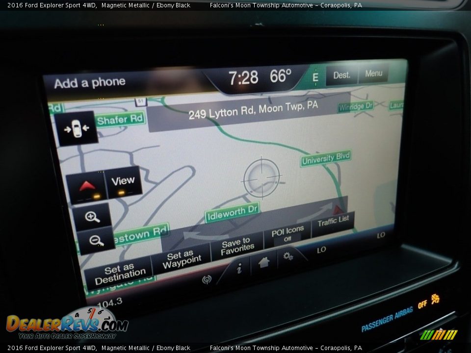 2016 Ford Explorer Sport 4WD Magnetic Metallic / Ebony Black Photo #21