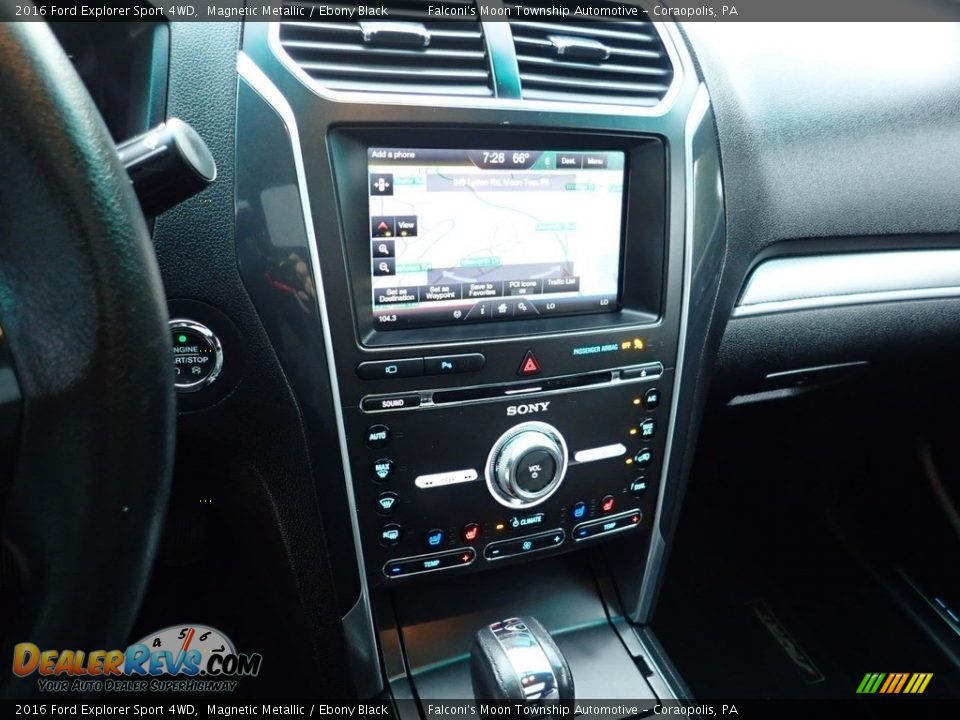2016 Ford Explorer Sport 4WD Magnetic Metallic / Ebony Black Photo #22