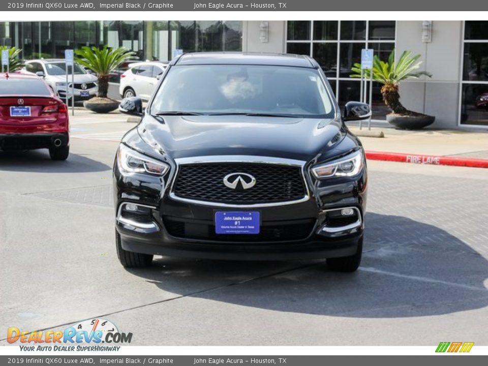 2019 Infiniti QX60 Luxe AWD Imperial Black / Graphite Photo #2